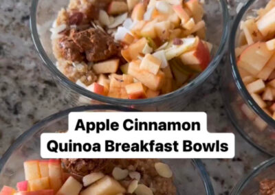 Apple Cinnamon Quinoa Bowls