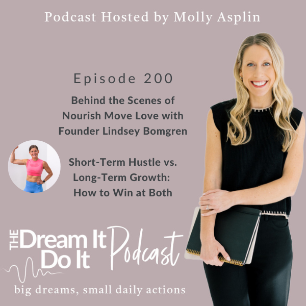 behind the scenes of nourish move love with founder lindsey bomgren | short term hustle vs. long term growth how to win at both